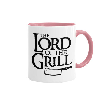 The Lord of the Grill, Mug colored pink, ceramic, 330ml