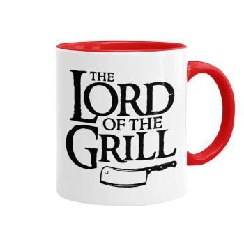 The Lord of the Grill, Mug colored red, ceramic, 330ml