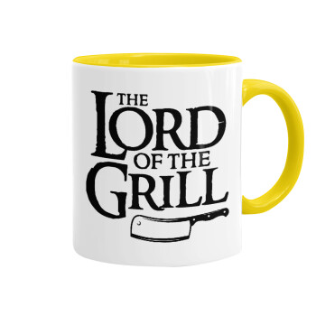 The Lord of the Grill, Mug colored yellow, ceramic, 330ml