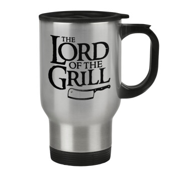 The Lord of the Grill, Stainless steel travel mug with lid, double wall 450ml