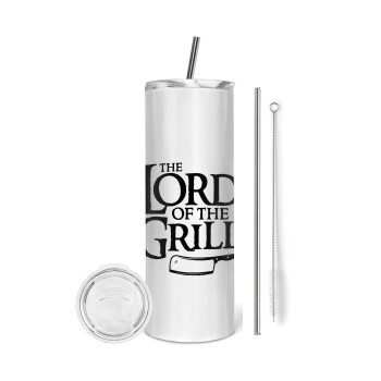 The Lord of the Grill, Eco friendly stainless steel tumbler 600ml, with metal straw & cleaning brush