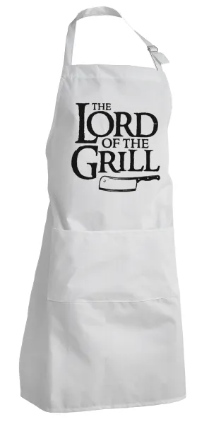 The Lord of the Grill — Ποδιά μαγειρικής Σεφ Ολόσωμη Ενήλικων (με ρυθμιστικά και 2 τσέπες, one size)