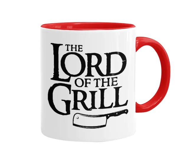 The Lord of the Grill — Κούπα χρωματιστή κόκκινη, κεραμική, 330ml