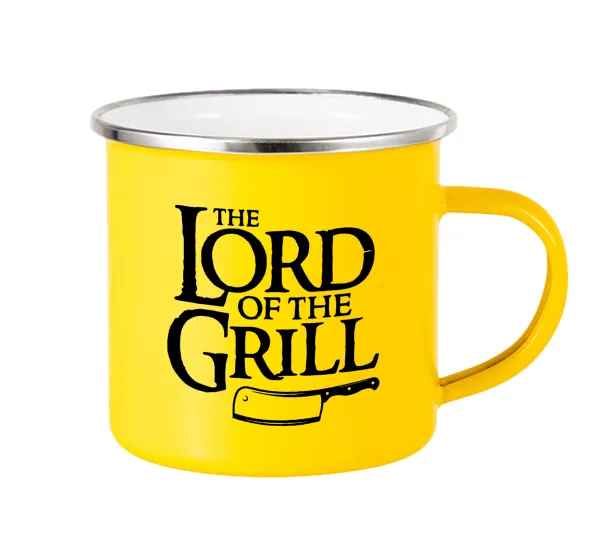 The Lord of the Grill — Yellow Enamel Metallic Cup 360ml