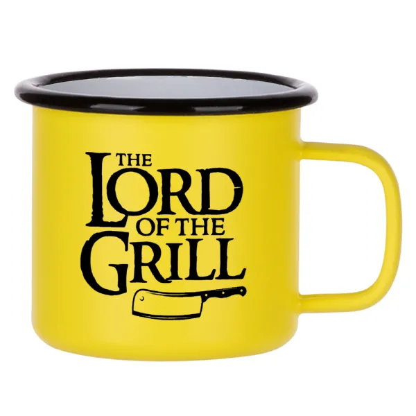 The Lord of the Grill — Κούπα Μεταλλική εμαγιέ ΜΑΤ Κίτρινη 360ml
