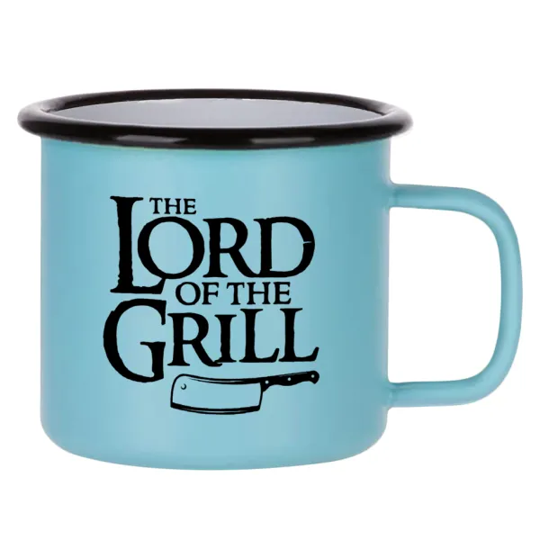 The Lord of the Grill — Κούπα Μεταλλική εμαγιέ ΜΑΤ σιέλ 360ml