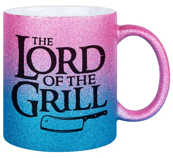 The Lord of the Grill — Κούπα Χρυσή/Μπλε Glitter, κεραμική, 330ml