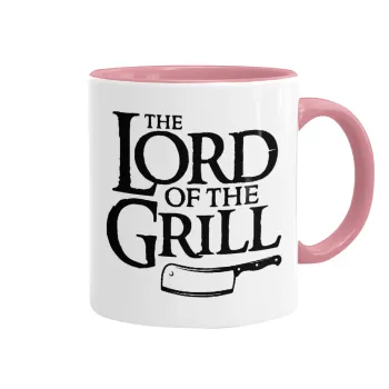 The Lord of the Grill, Mug colored pink, ceramic, 330ml