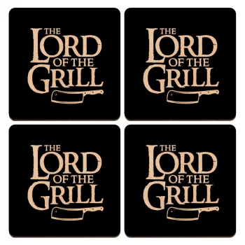 The Lord of the Grill, ΣΕΤ x4 Σουβέρ ξύλινα τετράγωνα plywood (9cm)