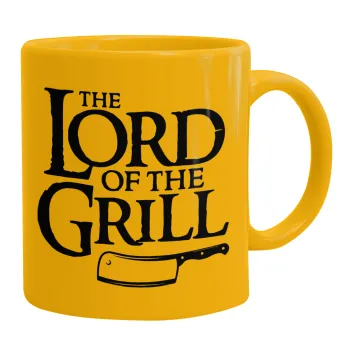 The Lord of the Grill, Κούπα, κεραμική κίτρινη, 330ml
