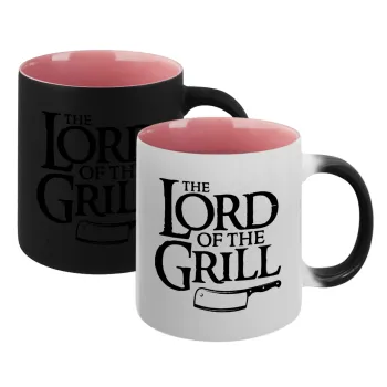 The Lord of the Grill, Κούπα Μαγική εσωτερικό ΡΟΖ, κεραμική 330ml που αλλάζει χρώμα με το ζεστό ρόφημα