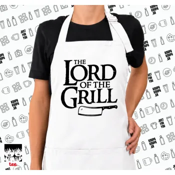 The Lord of the Grill, Ποδιά μακριά Σεφ ολόσωμη με τσέπες white (ΕΝΗΛΙΚΩΝ)