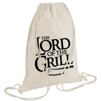 The Lord of the Grill, Τσάντα πλάτης πουγκί GYMBAG natural (28x40cm)
