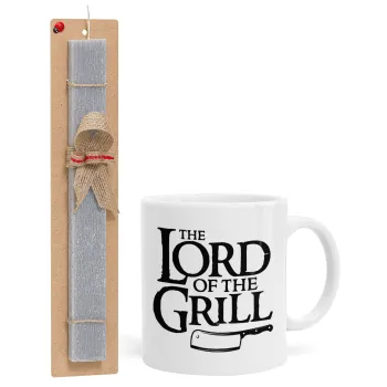 The Lord of the Grill, Πασχαλινή Λαμπάδα με Κούπα κεραμική (330ml) & κερί αρωματικό πλακέ (30cm) (ΓΚΡΙ)