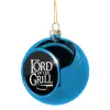 Blue Christmas tree ball ornament 8cm