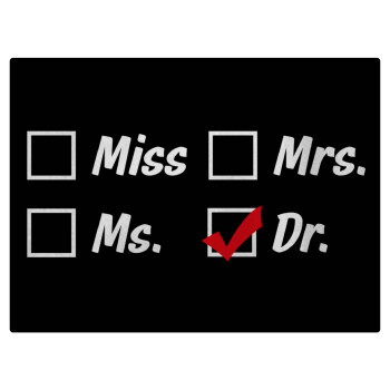 Miss, Mrs, Ms, DR, Επιφάνεια κοπής γυάλινη (38x28cm)