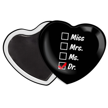 Miss, Mrs, Ms, DR, Μαγνητάκι καρδιά (57x52mm)