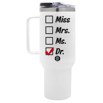 Miss, Mrs, Ms, DR, Mega Tumbler με καπάκι, διπλού τοιχώματος (θερμό) 1,2L
