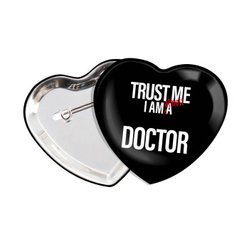 Trust me, i am (almost) Doctor, Κονκάρδα παραμάνα καρδιά (57x52mm)