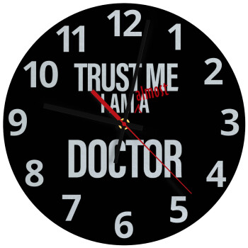 Trust me, i am (almost) Doctor, Ρολόι τοίχου γυάλινο (30cm)