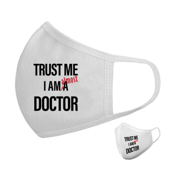 Trust me, i am (almost) Doctor, Μάσκα υφασμάτινη υψηλής άνεσης παιδική (Δώρο πλαστική θήκη)
