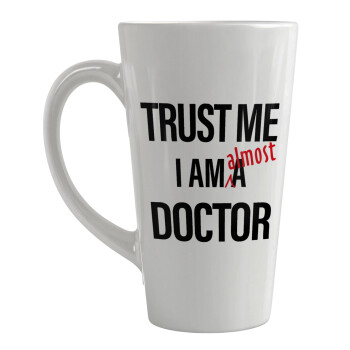 Trust me, i am (almost) Doctor, Κούπα κωνική Latte Μεγάλη, κεραμική, 450ml