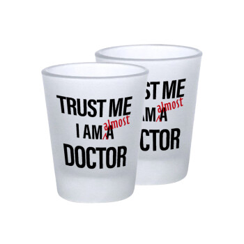 Trust me, i am (almost) Doctor, Σφηνοπότηρα γυάλινα 45ml του πάγου (2 τεμάχια)