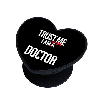 Trust me, i am (almost) Doctor, Phone Holders Stand  καρδιά Μαύρο Βάση Στήριξης Κινητού στο Χέρι
