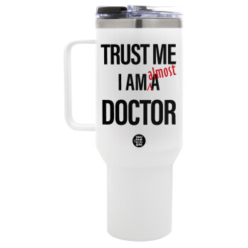 Trust me, i am (almost) Doctor, Mega Tumbler με καπάκι, διπλού τοιχώματος (θερμό) 1,2L