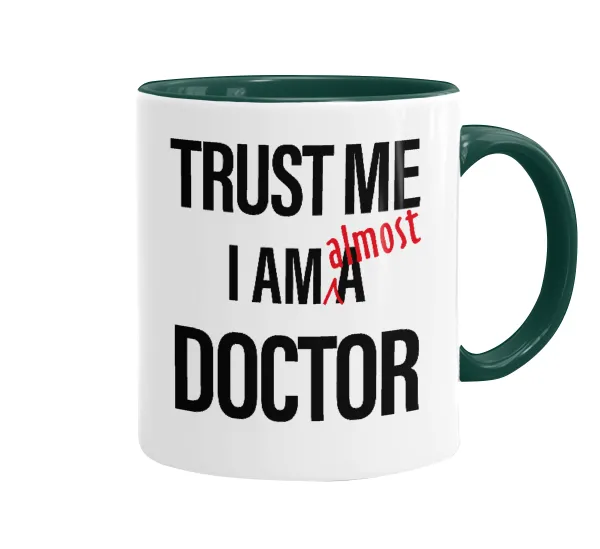 Trust me — Κούπα χρωματιστή πράσινη, κεραμική, 330ml