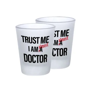 Trust me, i am (almost) Doctor, Σφηνοπότηρα γυάλινα 45ml του πάγου (2 τεμάχια)
