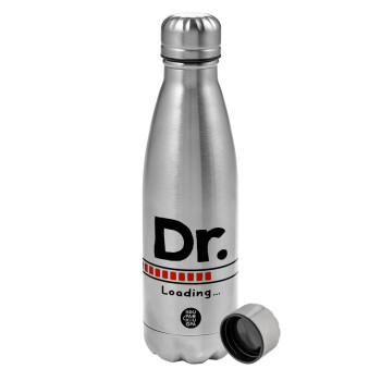 DR. Loading..., Metallic water bottle, stainless steel, 750ml