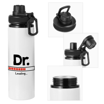 DR. Loading..., Metal water bottle with safety cap, aluminum 850ml