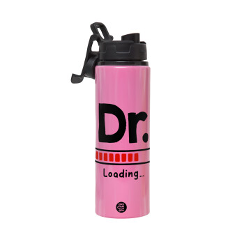 DR. Loading..., Metallic water bottle with safety lid, 850ml aluminum