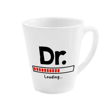 DR. Loading..., Κούπα κωνική Latte Λευκή, κεραμική, 300ml