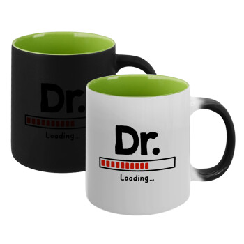 DR. Loading..., Κούπα Μαγική εσωτερικό πράσινο, κεραμική 330ml που αλλάζει χρώμα με το ζεστό ρόφημα