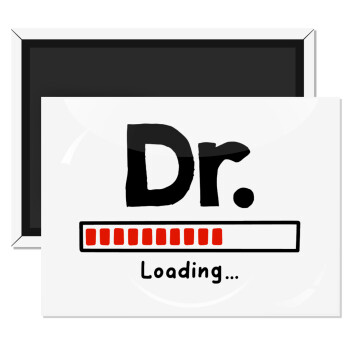 DR. Loading..., Ορθογώνιο μαγνητάκι ψυγείου διάστασης 9x6cm