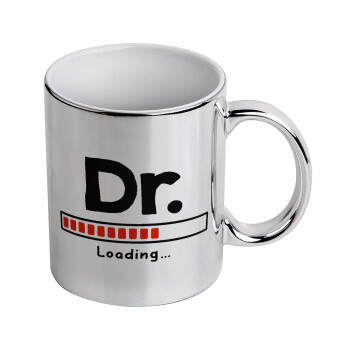 DR. Loading..., Mug ceramic, silver mirror, 330ml
