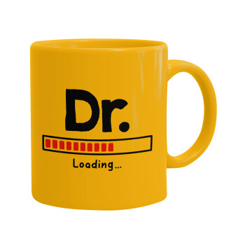 DR. Loading..., Ceramic coffee mug yellow, 330ml (1pcs)