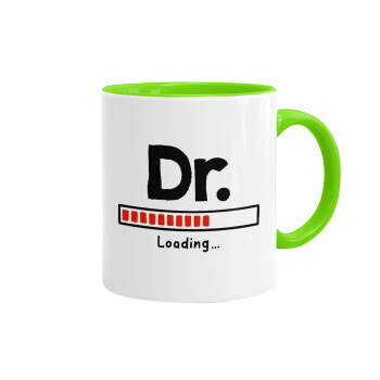 DR. Loading..., Mug colored light green, ceramic, 330ml