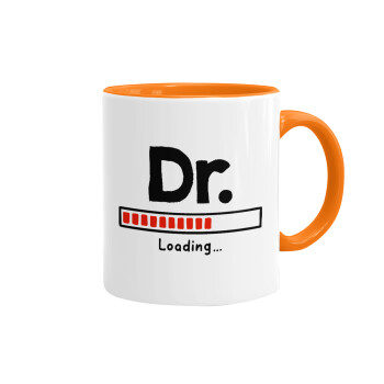 DR. Loading..., Mug colored orange, ceramic, 330ml