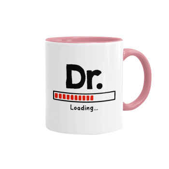 DR. Loading..., Mug colored pink, ceramic, 330ml