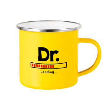 DR. Loading..., Κούπα Μεταλλική εμαγιέ Κίτρινη 360ml