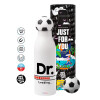 Soccer Metal mug thermos, double wall, 550ml