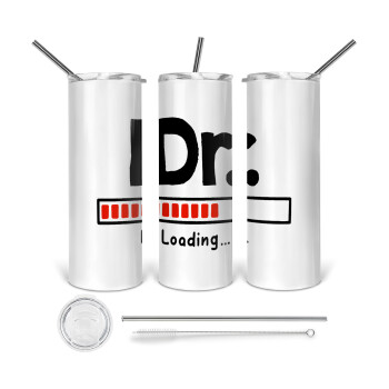 DR. Loading..., Tumbler stainless steel 600ml, with metal straw & cleaning brush