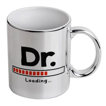 DR. Loading..., Mug ceramic, silver mirror, 330ml