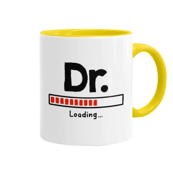 DR. Loading..., Mug colored yellow, ceramic, 330ml