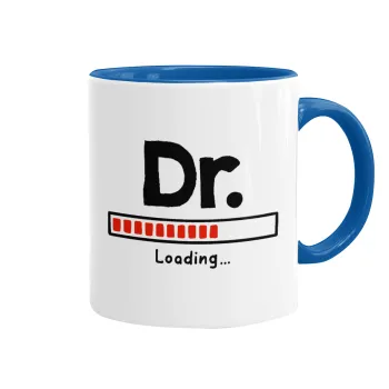 DR. Loading..., Mug colored blue, ceramic, 330ml