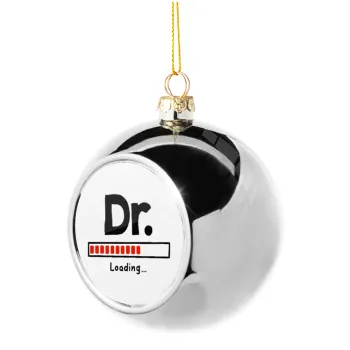 DR. Loading..., Silver 8cm Christmas tree ball ornament