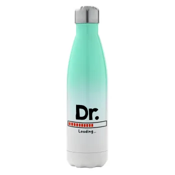DR. Loading..., Metal mug thermos Green/White (Stainless steel), double wall, 500ml